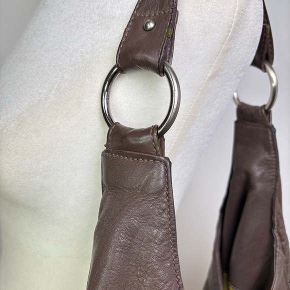 KENNETH COLE REACTION Vintage 90s Y2K Slouchy Leather Hobo Shoulder Bag Purse - Picture 3 of 16